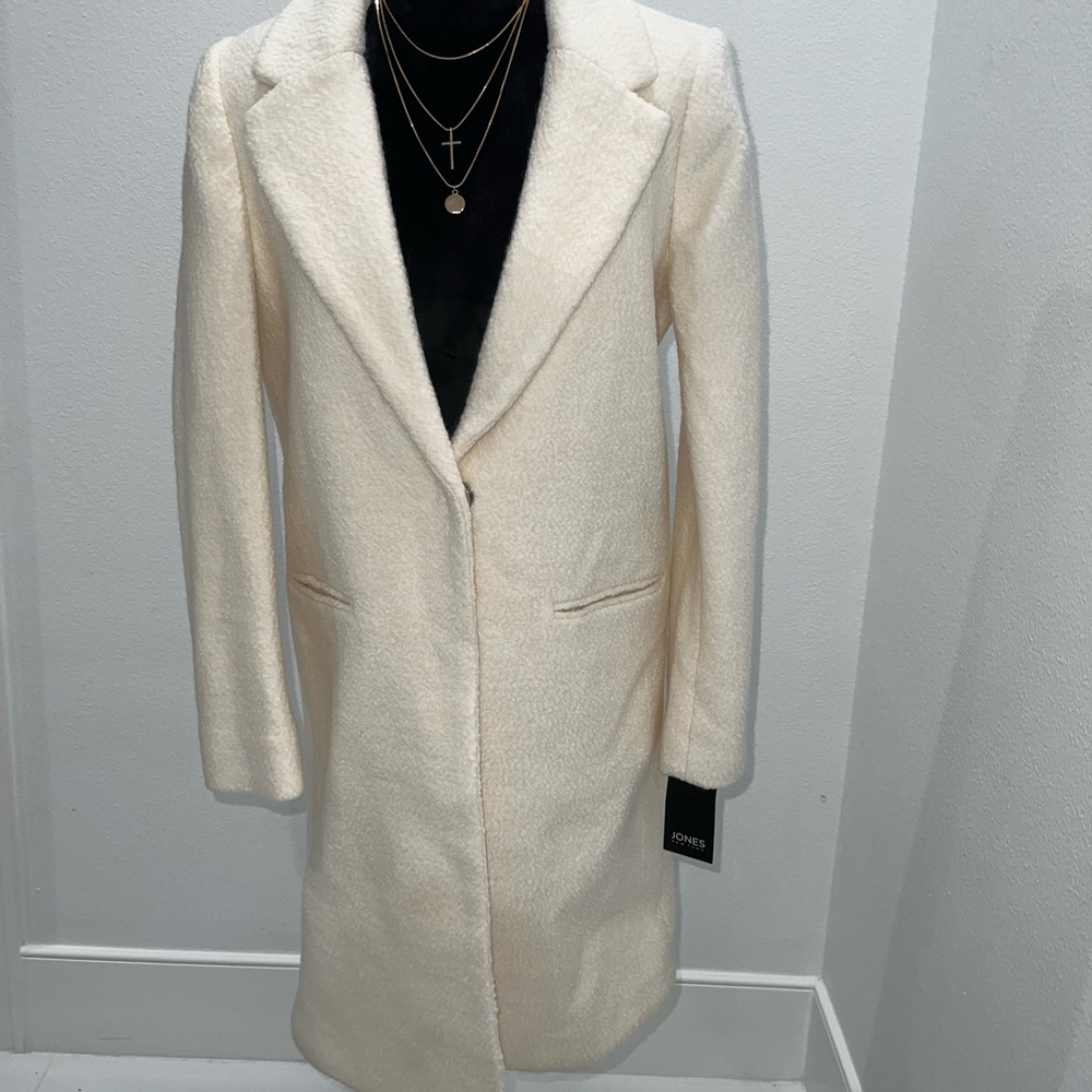 Womens pea coat white